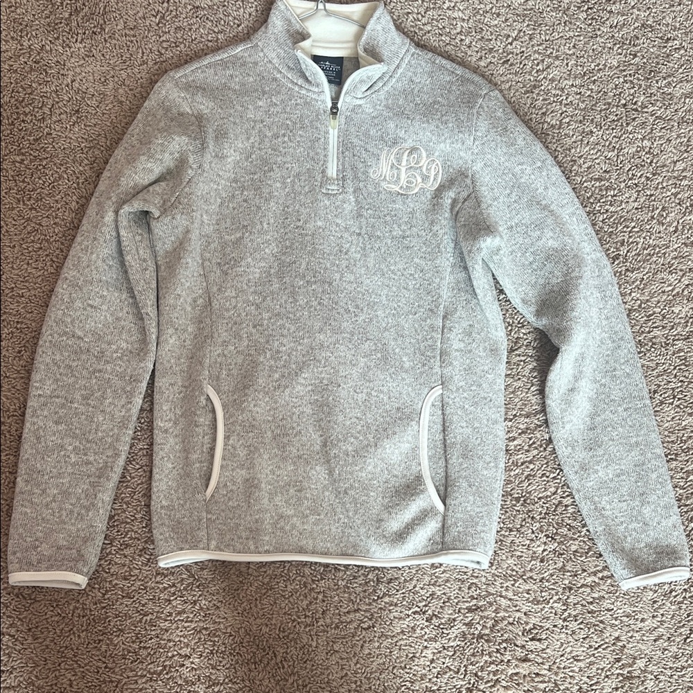 Charles River Apparel Cream and Tan Pullover “MLD”